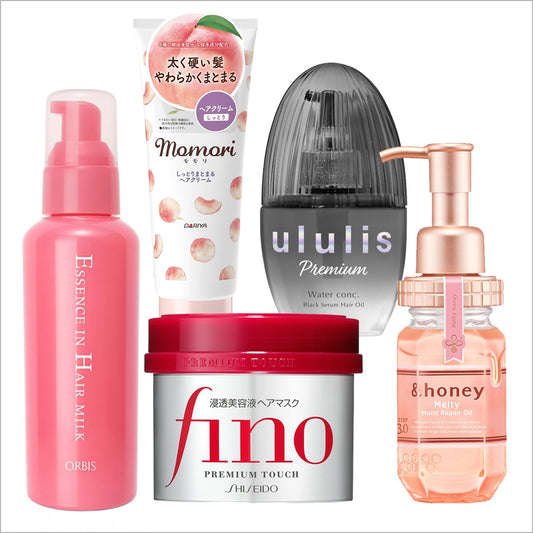 Japanese Silky Hair Repair Set – 5 Step Moisture & Shine Bundle